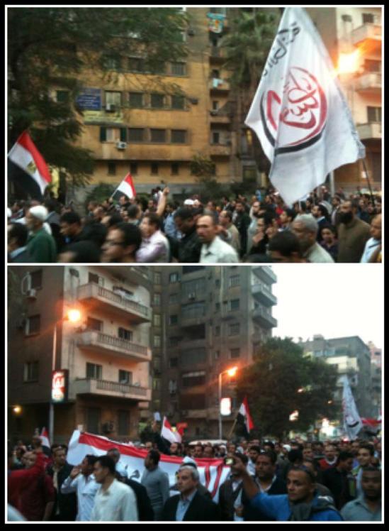 DOKKI, CAIRODec 1, 2012 5 p.m.Morsi supporters make their way to AU campus downtown